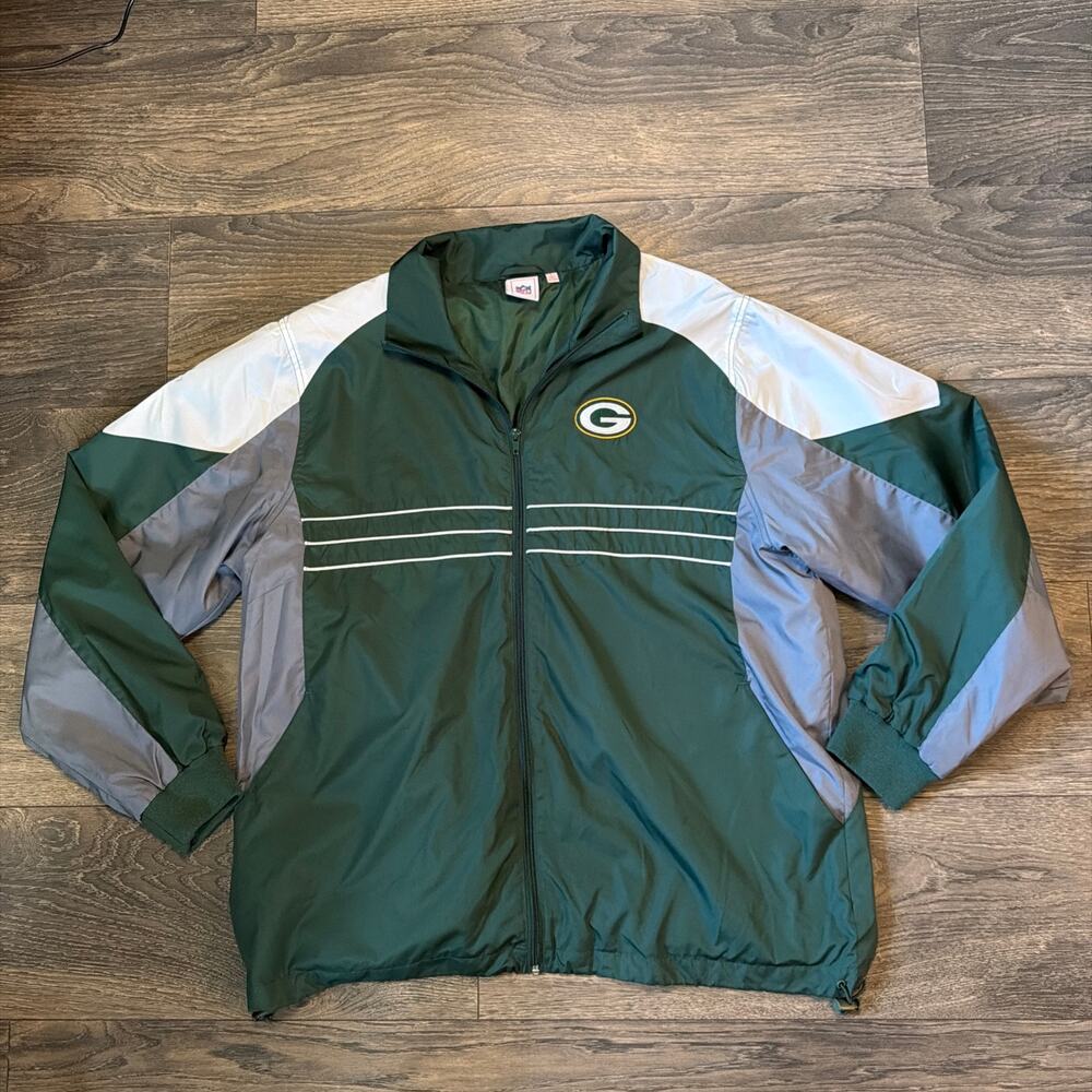 2000s Vtg Y2K Green Bay Packers  L NFL Sports Illustrated SI Windbreaker Jacket